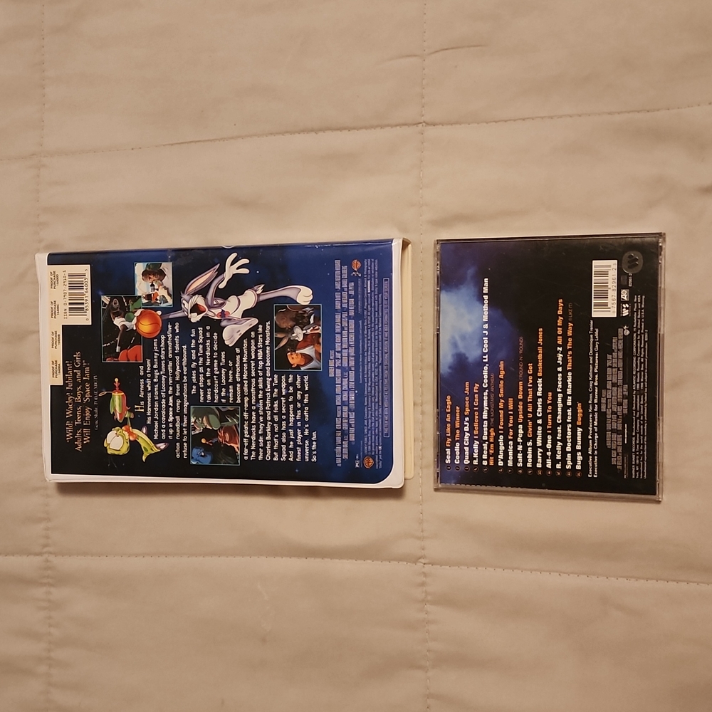 Space Jam Bundle 1996 - Space Jam (Clam) VHS Tape & Soundtrack CD - Picture 3 of 13